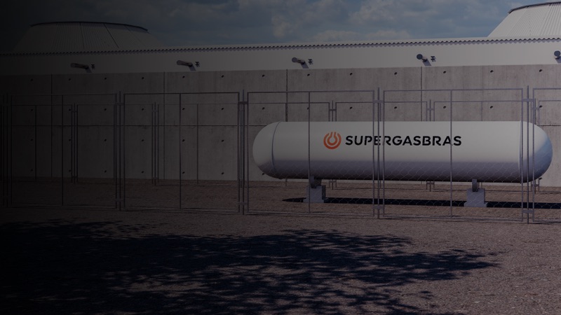 Instalação industrial com GLP a granel Supergasbras